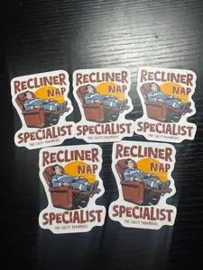 Recliner Nap Specialist Sticker Pack (5 Stickers)
