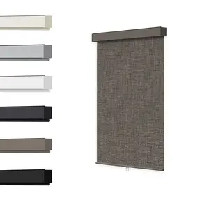 Blackout Roller Shades, Free-Stop Cordless Roller Blinds for Windows, Thermal Insulated Fabric Window Shades UV Protection for Home, Office, Bedroom, Door, Coffee, 72" H