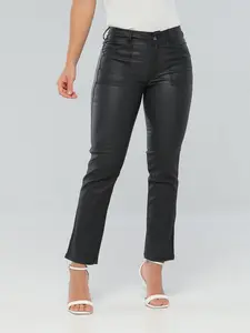 Leila Faux Leather Butt Lift Jeans CB4033