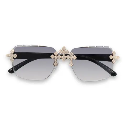 Triple Cross Sunglasses – Smoke Lens Fashion Sunglasses