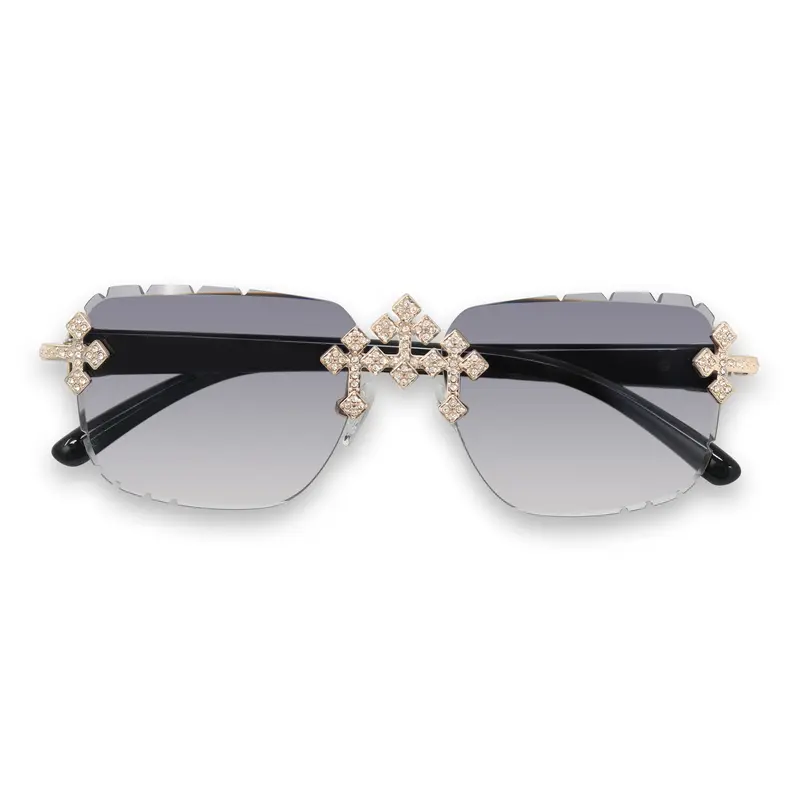 Triple Cross Sunglasses – Smoke Lens Fashion Sunglasses