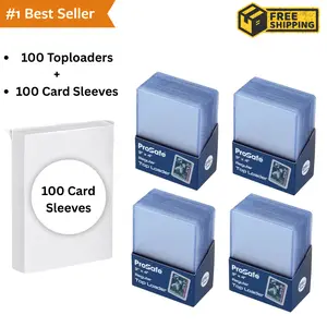 100 Toploaders + 100 Penny Sleeves Bundle – Standard Size Card Protectors for Sports & Trading Cards