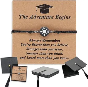 September Laurel  Graduation Gifts for Her Him Kindergarten Class of 2026 Cool High School College Graduation Gift 5th 8th Grade Teen Girl Boy Bracelet Women Jewelry Cards Middle School Nurse Senior Daughter Student Adjustable Cuffs