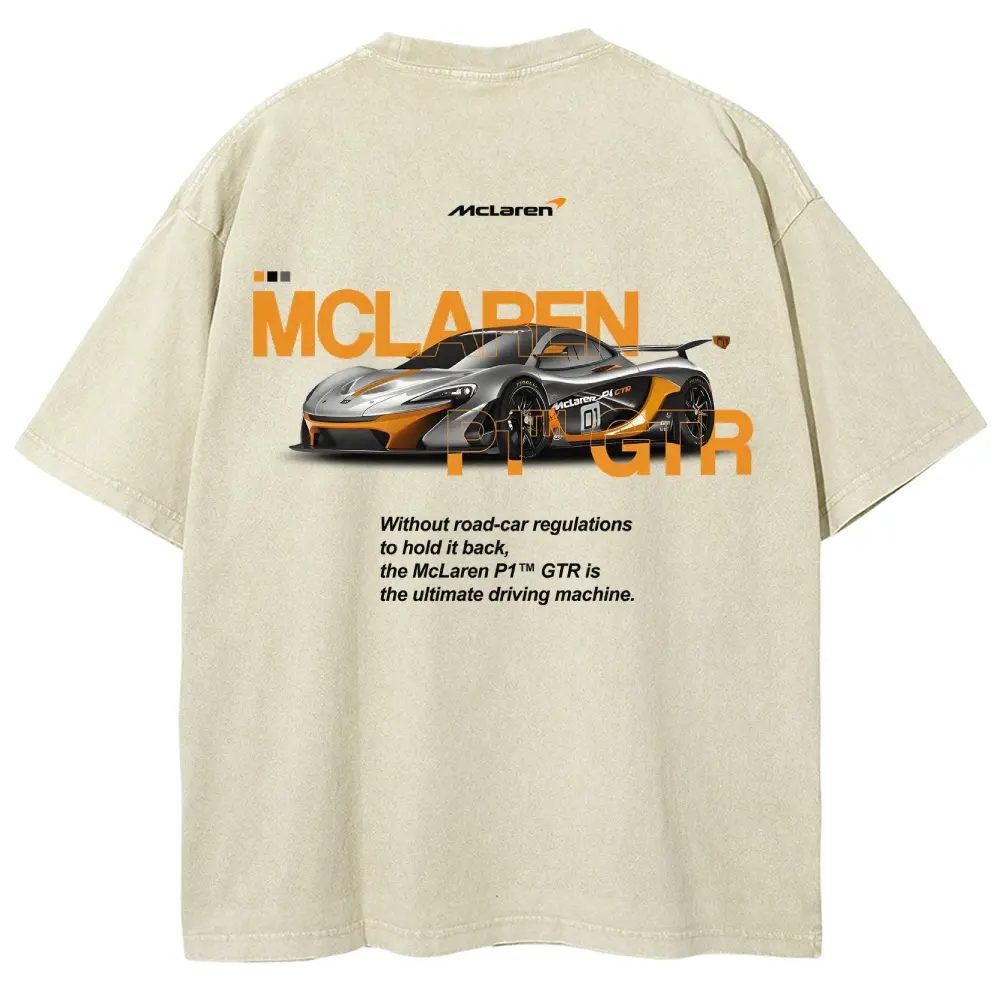 P1 GTR Unisex Fit Washed T-Shirt Oversized Streetwear, Soft Oversized Fit, graphic tee, graphic t-shirts,back to school,back to school shopping Menswear Tops