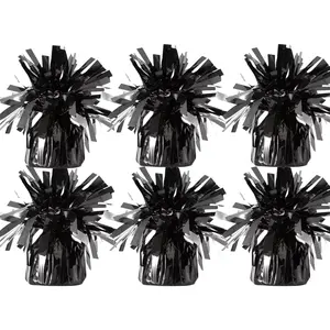6PCS Black 100g Durable Balloon Weights Ideal for Party Birthday Wedding Perfect for Balloon Decoration And Any Celebration