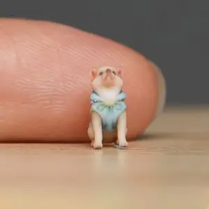 1/64 Scale Miniature Dolls 3D Printed Resin Dog Animal Model, DIY Stereo Models, Fashion Game Blind Box, Desk Decor, Cute Toys Collection, Collectible Room Decor, Doll Figurines