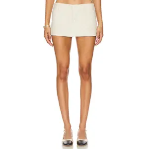 LIONESS Rhode Mini Skirt in Oatmeal