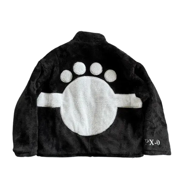 Kuma Jacket Inspried One-Piece Anime PX-0 Fitted Long Sleeve Winter Seasons with Unique Paw Print Design for Cozy Wear