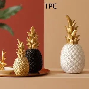 Golden Pineapple Decorative Piece, Living Room TV Stand Desk Ornament, Home Décor Item, Bedroom Decoration, Home Ornaments, Single Piece