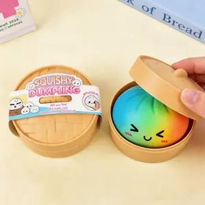 Colorful Surprise Dumpling Squashy, Kawaii Squishies -Mystery Bun Fidget Toy Soft TPR Material Stress ReliefSensory Toy | Perfect for Kids Gift Exchanges, Easter &Spring Basket Gift