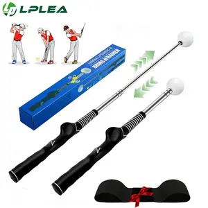 Retractable Golf Swing Trainer with Arm Band - Click Stick Golf Training Aid, Right/Left -Handed Golf Swing Practice Stick for Chipping & Hitting, Portable Indoor Outdoor Golf Practice Stick
