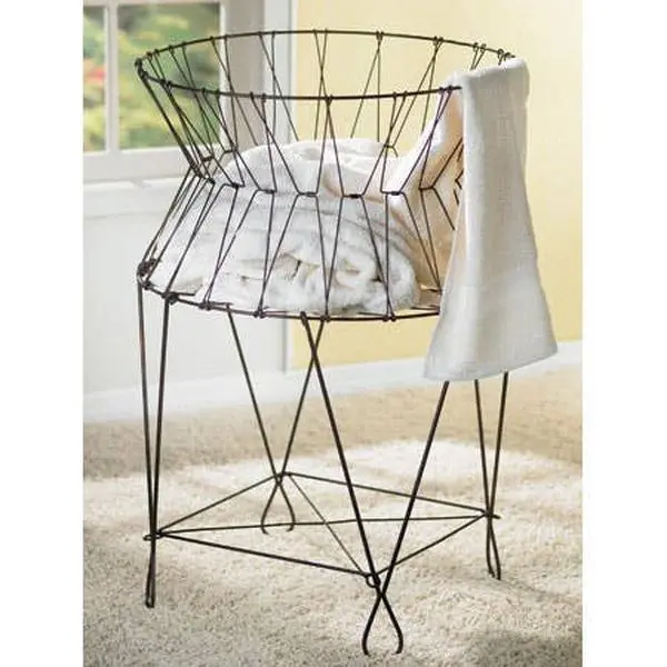 Vintage Iron Laundry Basket