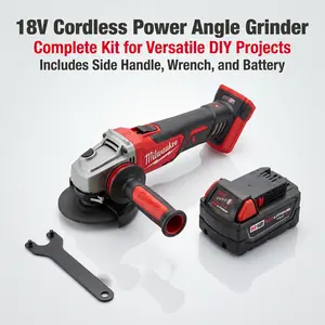 Milwaukee M18 Brushless 125 mm 4.5–5 inch dual-use grinder tool | Bare unit | Suitable for jobsite metal cutting, rebar groove cuts, and weld grinding | Rechargeable angle grinder | Up to 11,000 RPM, tool-free guard, and electronic anti-rebound protection