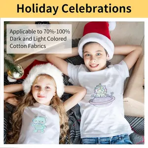 TransOurDream Glitter Heat Transfer Paper for Dark T-Shirts 20 Sheets 8.5x11" Iron on Transfers for Inkjet Printer Shiny Finish After Wash DIY Gifts Custom Wear