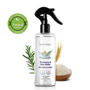 Rosemary Rice Water Hair Spray, 200ML, Plant Extract, Controls Hair Loss, Nourishes Hair Care, Smoothening Spray, Hair Growth Promotion, Haircare