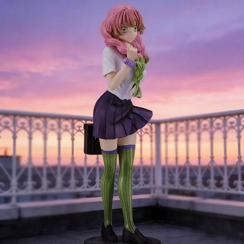 28cm Demon Slayer Figurine Cute Anime Kanroji Mitsuri Action Figures Ornaments Statue PVC Collectible Decor Model Toys