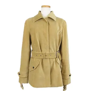 Pre-owned BURBERRY Cotton Small Leather Goods London Beige Polyester Coat