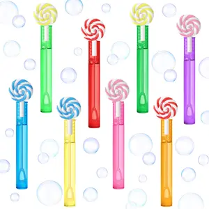 24 Candyland Party Favors Bubble Wands for Kids, Sweet Candy Mini Bubbles Wand Toys, Lollipop Theme Birthday Party Supplies Goodie Gift Bag Stuffers Pinata Classroom Prizes