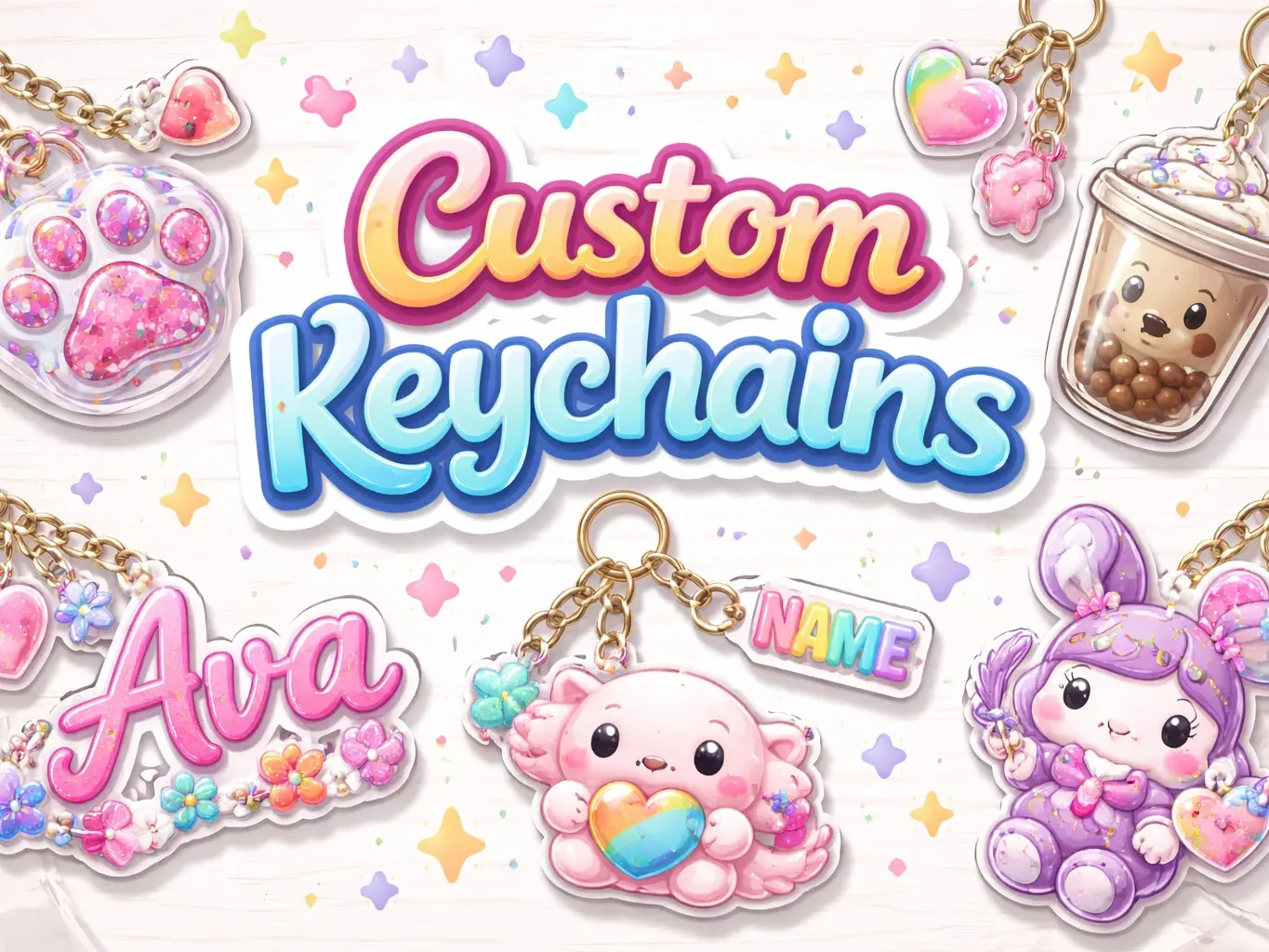 Custom KeyChains - Personalized Keychains with Cute Designs