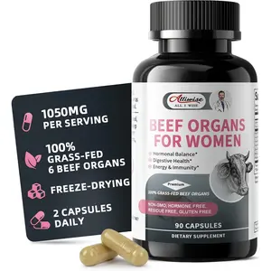 Beef Organ Supplement for Women - Supports Female Hormonal Balance, Energy & Overall Wellness, 100% Grass Fed Beef Organs Complex