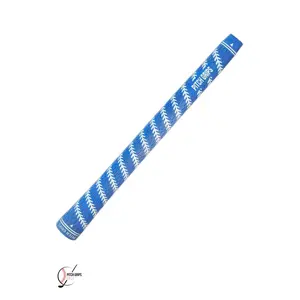 Pitch Grip - Blue & White Baseball Stitch Golf Club Grip - Standard Size - Durable Soft Rubber - 55g Weight - High Taper Handle - Carved Design