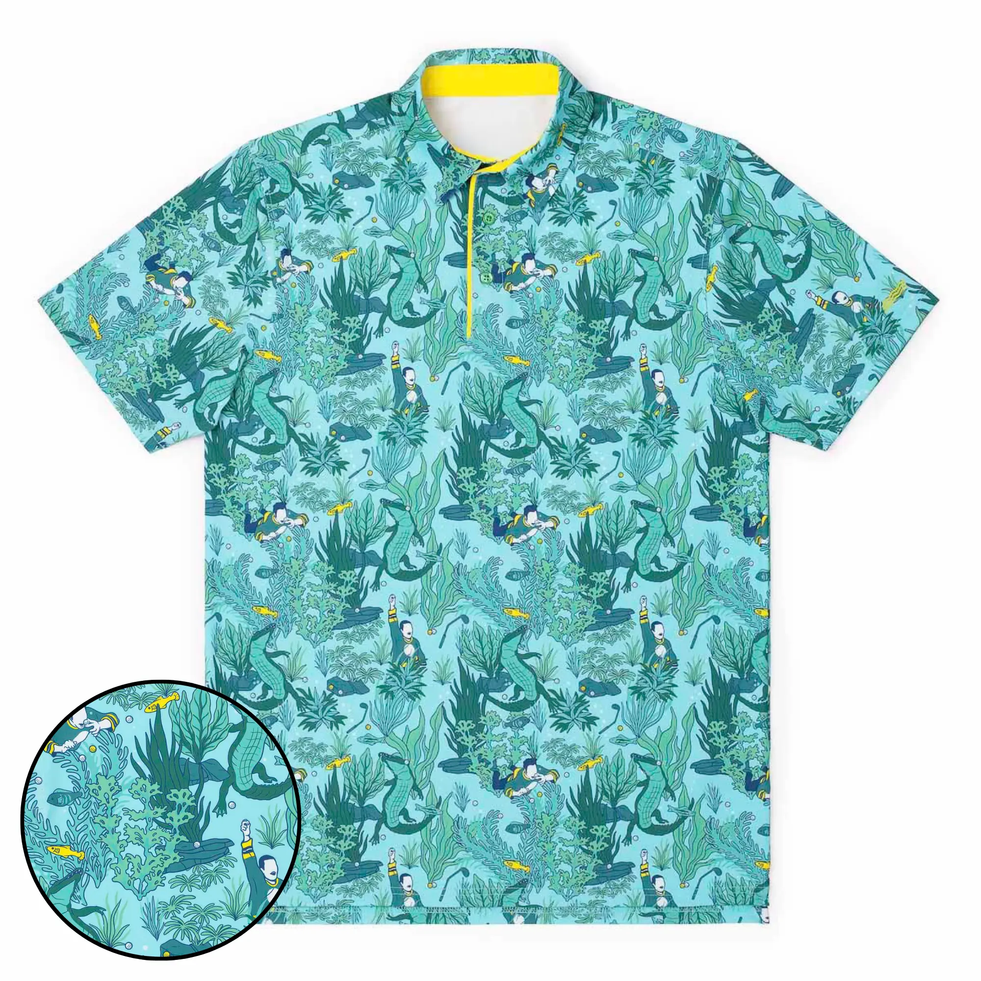 Happy Gilmore Adam Sandler V3 Golf Academy Funny Golf Polo Shirt Men's Regular Fit Tropical Half Zip Polo, Quick-Dry Fitted Men's Polo Shirt, Lightweight Spring & Autumn Bird Print Polo, Fathersdaygift Athletic Gift for Dad Hot