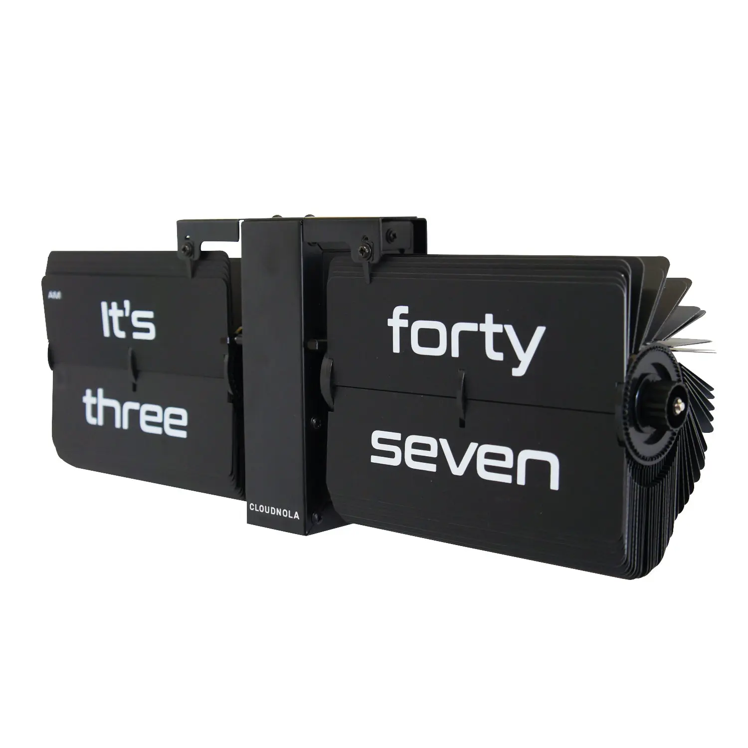 Flipping Out Text English Black - Flip Clock - Flip Flap - Battery Operated - Table - Wall - Text