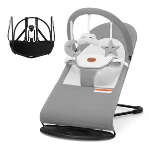 Baby Bouncer, Portable Baby Bouncer Seat for Baby 4-18 Months, 3 Modes for Bouncing or Stationary Use, Infant Chair Rocker with Removable Hanging Toys