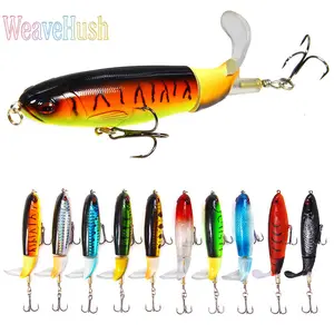 10Pcs Propeller Tractor Fishing Lures, 13g/15g Noise Floating Pencil Baits, Topwater Luya Hard Lures for Freshwater Saltwater Fishing