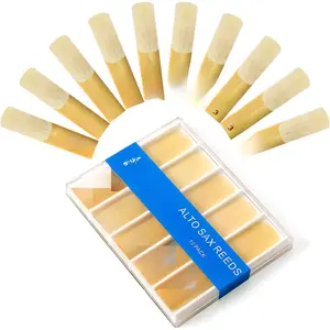 Alto Saxophone Reeds 10 Pack, Strength 3.0, Traditional Alto Sax Reeds with Portable Case, Thinner Reed Tip & Unfiled Cut Design, Reeds for Experienced Alto Saxophone Players
