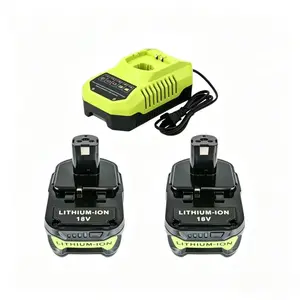 2-PACK,Ryobi replacement battery，Ryobi 18V battery，Ryobi 4Ah battery，Ryobi ONE+ battery,18V, 8.0AH, large capacity, long battery life, suitable for decoration, cutting, drilling, construction, DIY crafts, and is compatible with PBP,model. high replacement