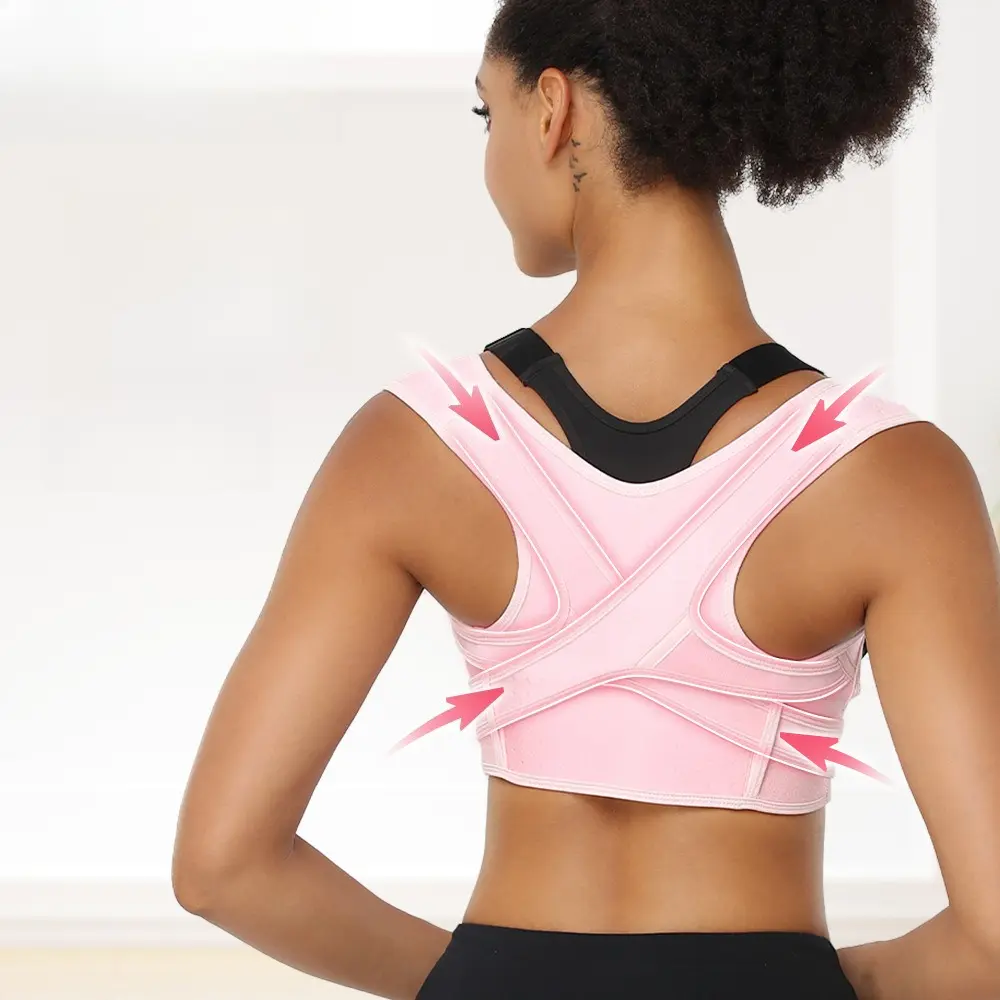 Breathable Back Straightener & Adjustable Upper Back Brace! Anti - Hunchback Belt for Students & Adults. Correct Standing & Sitting Posture, Spine - friendly. Unisex Design.