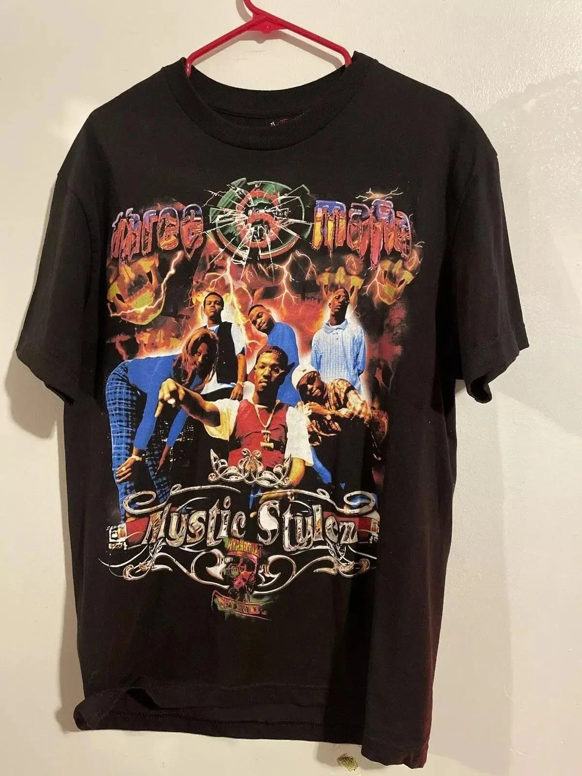 90s Three Six Mafia Black Short Sleeve Graphic Unisex T shirt Reprint S-5XL
