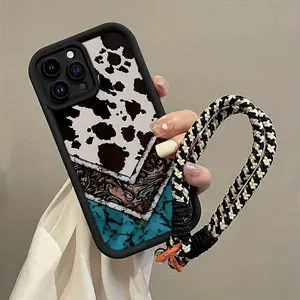Fashion Design Phone Case with Lanyard, 1 Count Shockproof Phone Protective Cover, Phone Accessory Compatible with iPhone 16 15 14 13 12 11 Pro Max