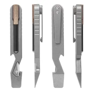 Titanium Alloy Pry Bar Tool, Small Multi-Functional Edc Tool, Durable and Lightweight, Ideal for Outdoor Activities, Compact Design