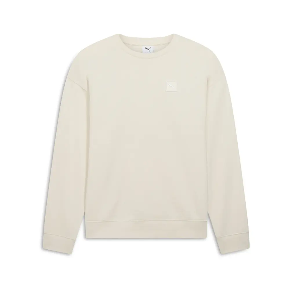 PUMA Womens Essentials Elevated Comfort Crew Neck Sweatshirt Casual - Off White