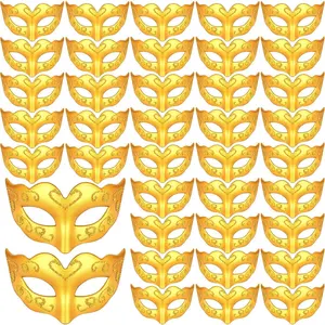 24/48 Pcs Mini Masquerade Mask Party Decor Decorative Cake Topper Venetian Centerpiece Decor