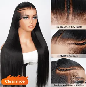 Wiggins Hair Straight Lace Closure Wig Pre Braided Wig Stylist Wig Pre Cut Ready To Go Glueless 6x8 Lace Closure Wig Human Hair Braided Wig