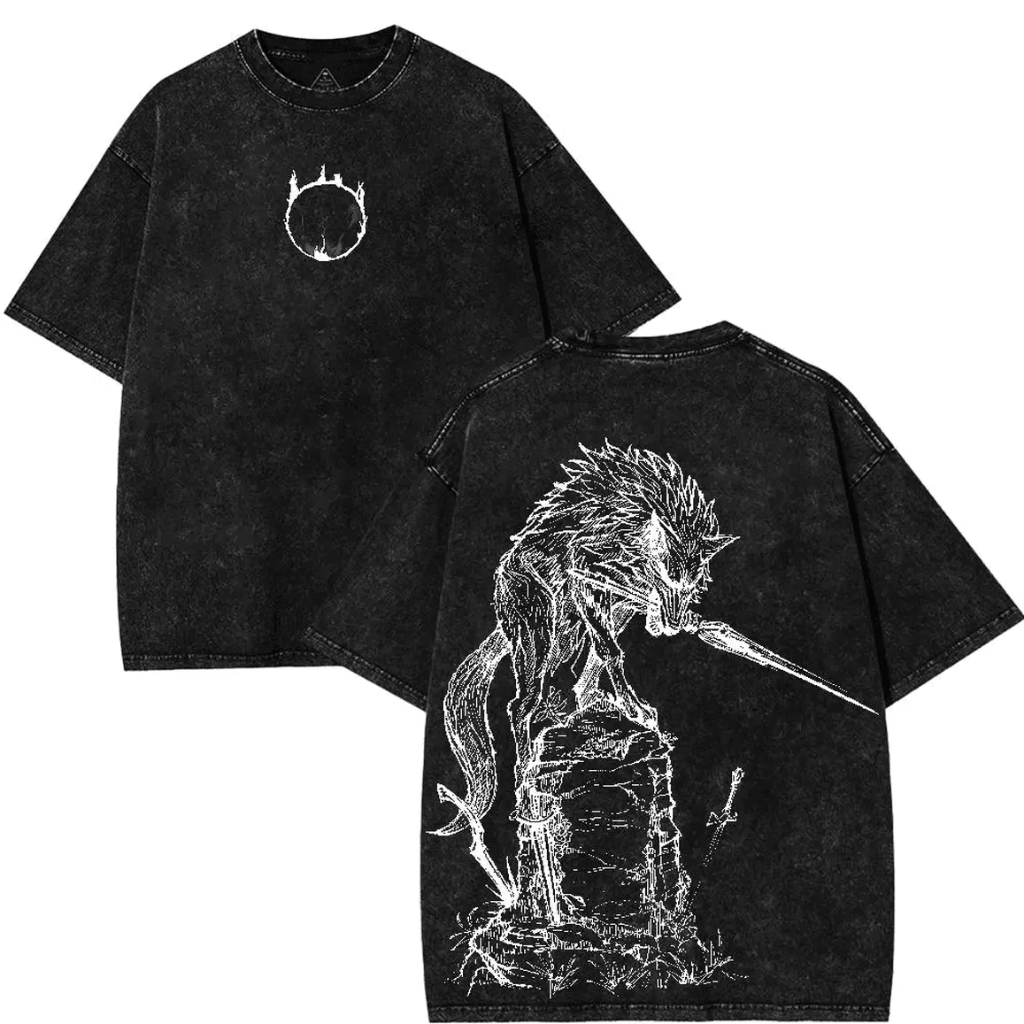 Dark Souls Great Gray Wolf Sif Game From Software ed Tshirt 2 Sided Cotton Unisex Graphic Tees Hoodie Game Merch Top Men & Women’s Sweaters