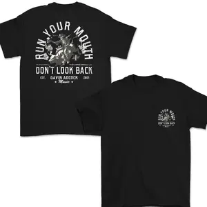 Limited Edition Run Your Mouth Tee for Gavin Adcock Fans, Unisex Apparel, Perfect for Daily Wear, Casual Style, Unique Graphic Design