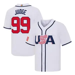 Men's USA Aaron Judge #99 Baseball Jersey, Exquisite Full Embroidery Jersey, WBC World Classic National Team Fan Apparel, Game Day Casual Sports Shirt tiktokshopspringglowup,summervibes