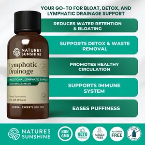 Nature's Sunshine Lymphatic Drainage Support Supplement - Herbal Extracts for Detoxification, Reduces Puffiness & Bloating, Supports Lymph Flow