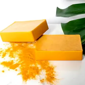 Lemon Turmeric Cleansing Bar Soap acnespots soap saver Glow Turmeric Soap Exfoliating Brightening For Acne and Dark Marks Removal Cleanser turmeric kojic acid soap handmade skincare clean honey gentle Daily Body Care Soothing natural Comfort Scent Golden