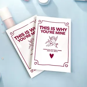 What I Love About You Fill-in-the-Blank Love Book for Couples – Reasons Why I Love You, “This Is Why You’re Mine” Personalized Memory Journal, Romantic Anniversary Gift for Boyfriend Girlfriend Wife Husband, Valentine’s Day Keepsake  1pcs