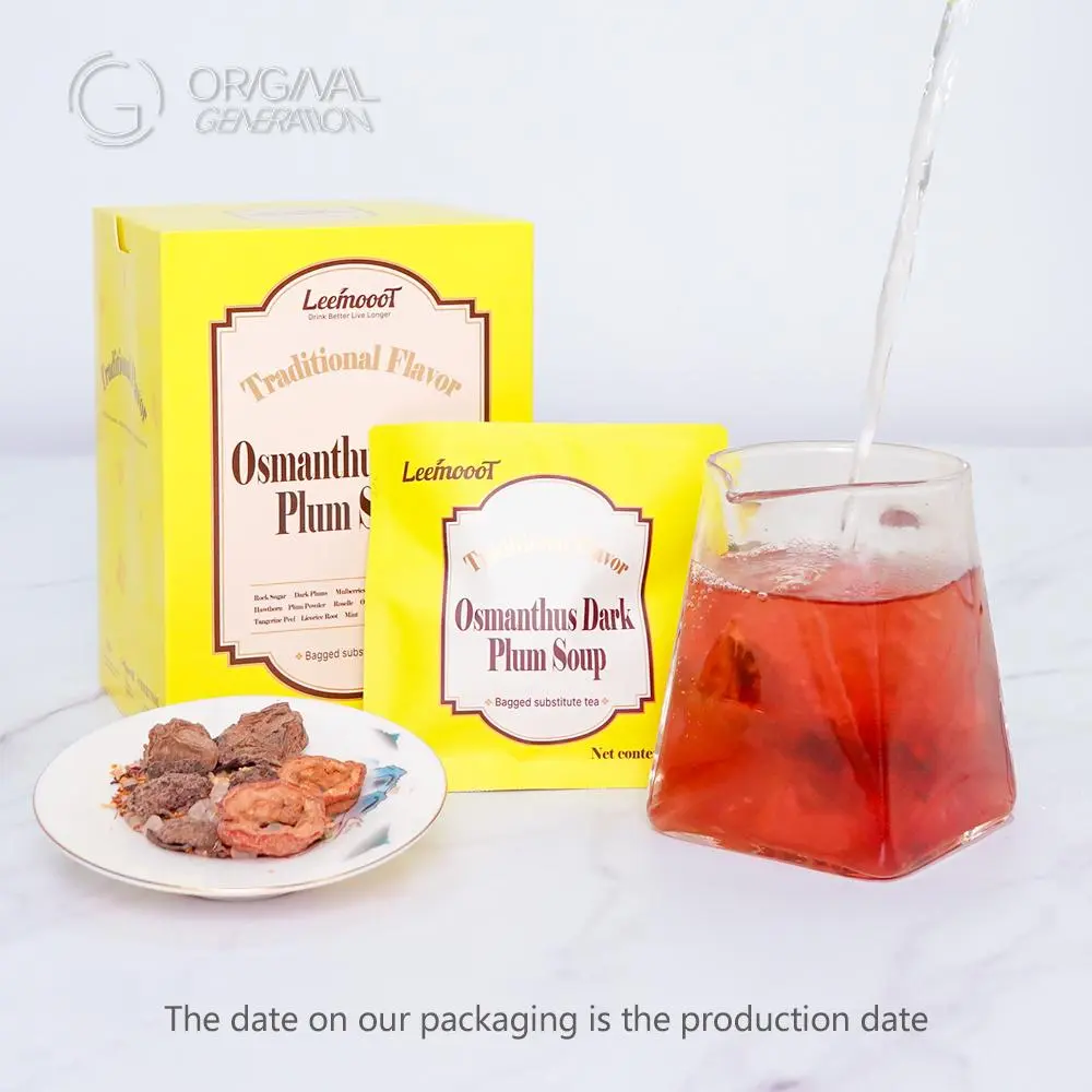 Digestion Tea Sweet And Sour Taste Of Osmanthus And Dark Plum Tea 100g 10g×10pack Caffeine Free With Osmanthus, Dark plum, Rock sugar, Hawthorn, Mulberry