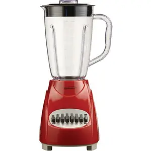Brentwood Jb-220r 12-speed Blender With Plastic Jar - red