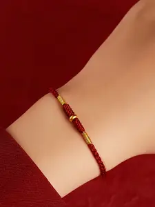 Vintage String Bracelet, Sand Gold Braided Rope, New Year Good Luck Charm, Perfect for Festivals and Celebrations