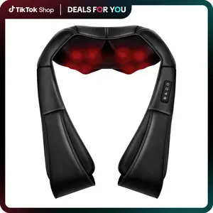 Back Neck Massager for Pain Relief Deep Tissue,Shiatsu Neck and Back Massager Portable Kneading Shoulder Massage for Body Muscle Pain Relief,Gifts for Dad Mom Friends  Daily Relaxing Black