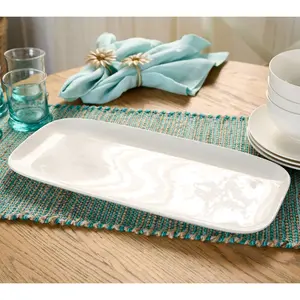 Home Reflections Rectangular Porcelain Serving Platter Home Reflections Rectangular Porcelain Serving Platter