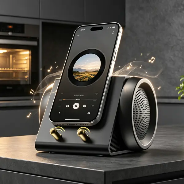 Portable Wireless Induction Speaker with HD Surround Sound ,No Bluetooth Required,Subwoofer Amplifier & Smartphone Stand for Videos, Music, and Calls，Perfect Family Gift，Father's Day Gifts